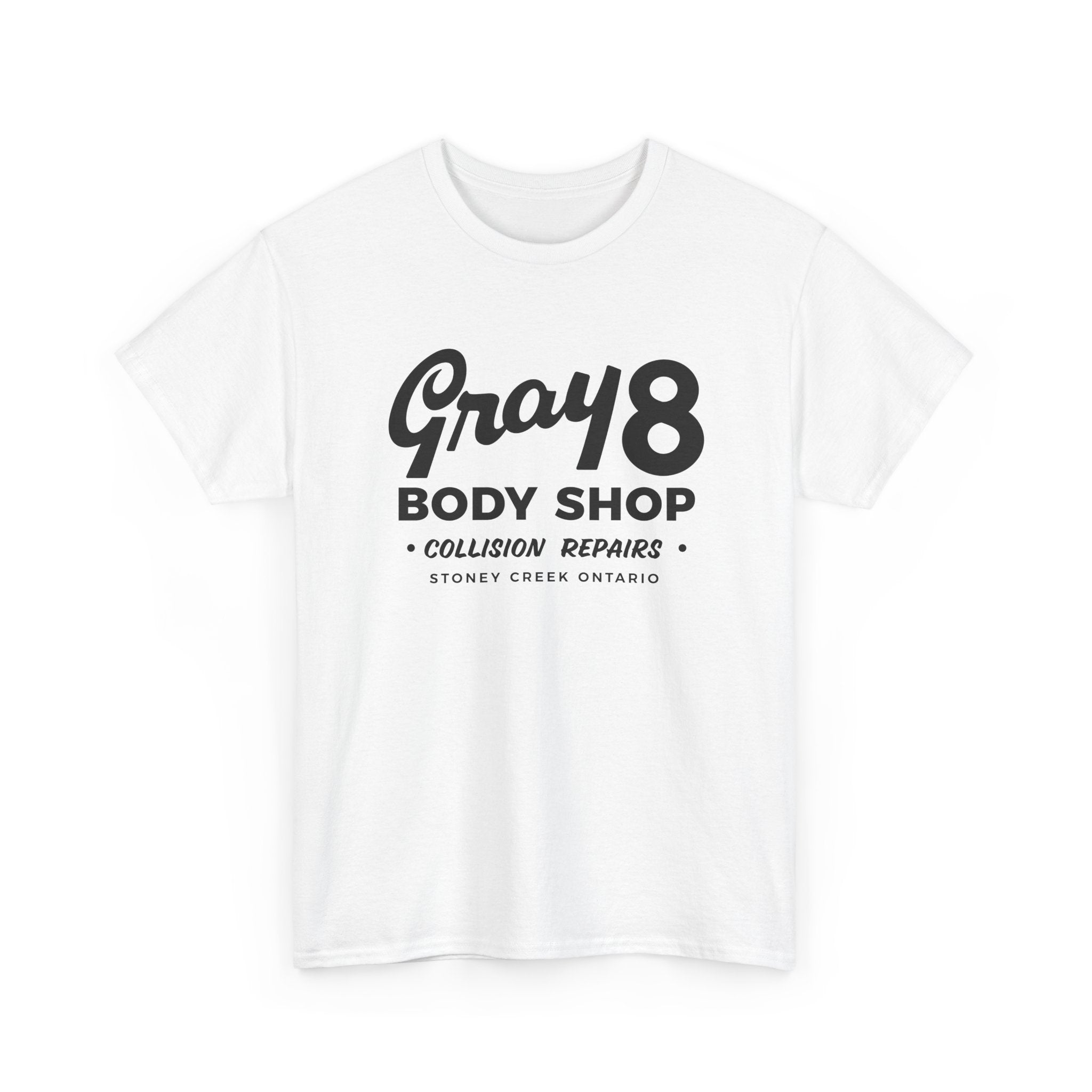 Gray 8 Body Shop Classic White Tee