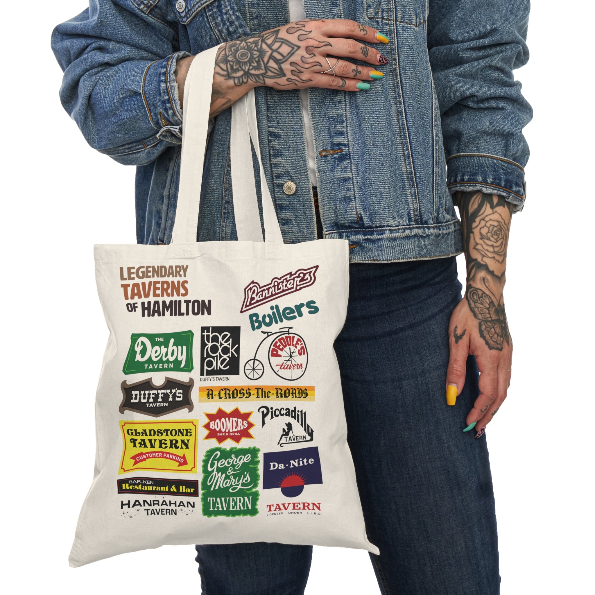 Legendary Taverns of Hamilton Natural Tote Bag