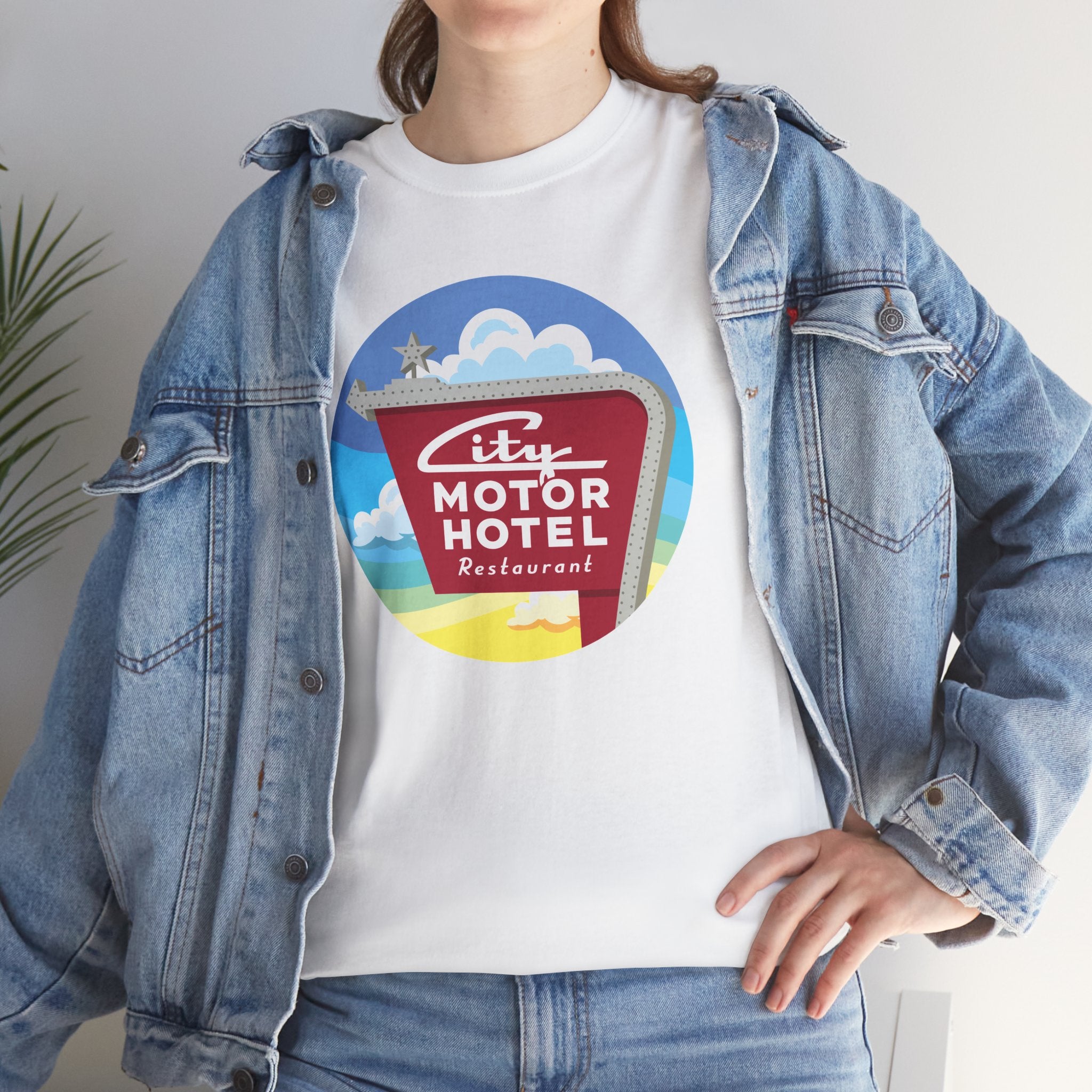 City Motor Sunset White Tee