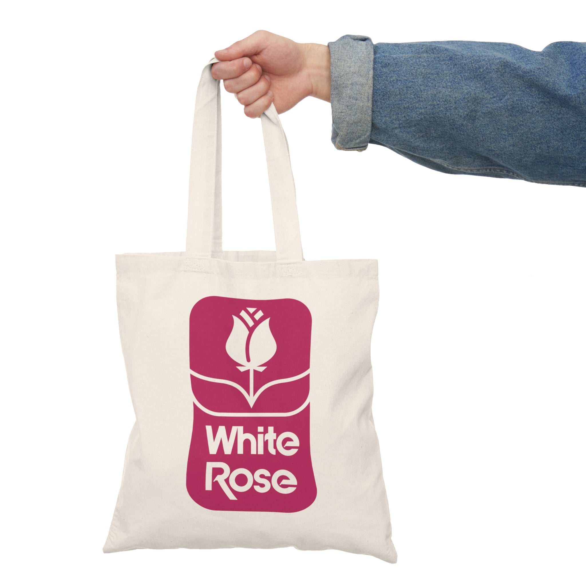 White Rose Craft Market Natural Tote Bag