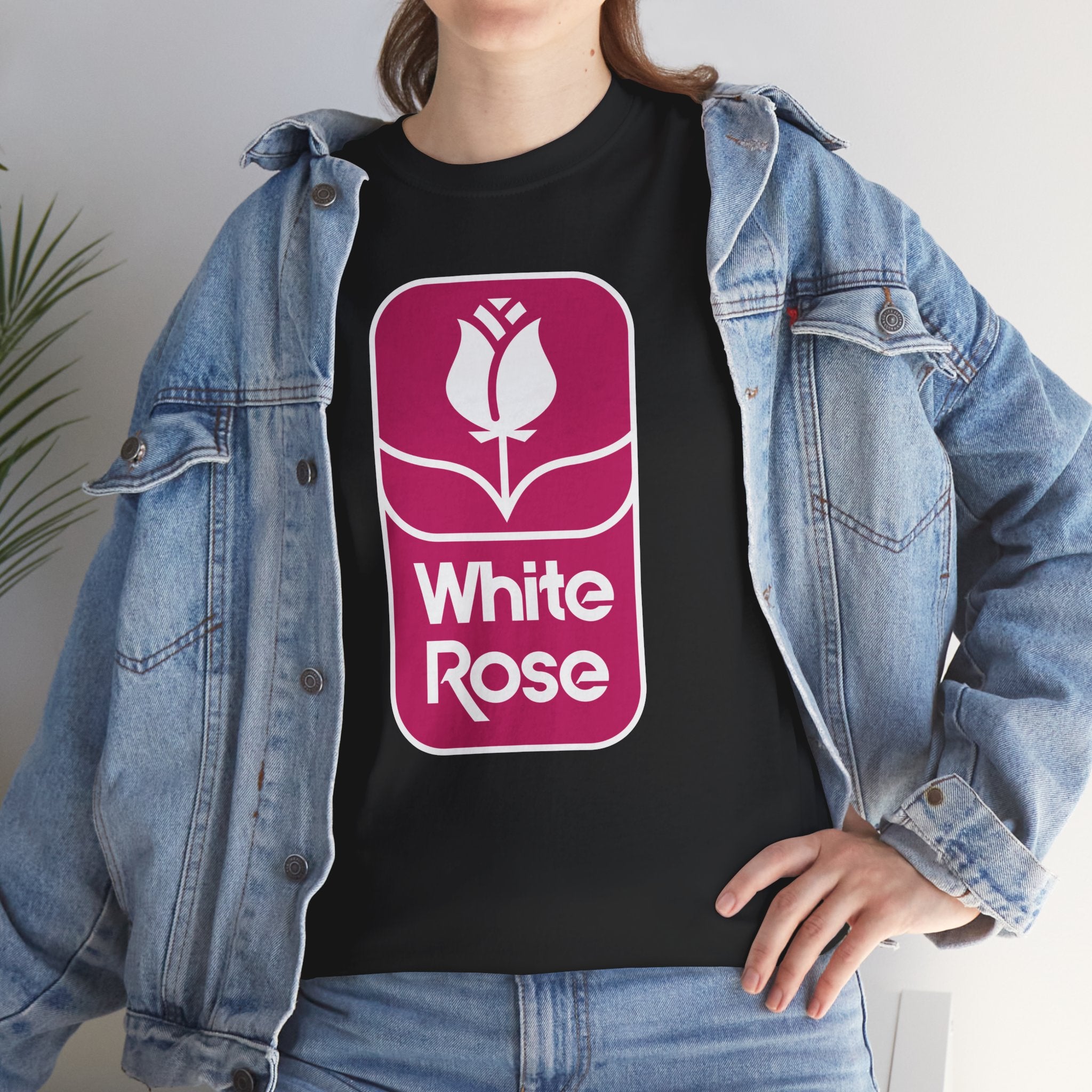 White Rose Classic Black Tee