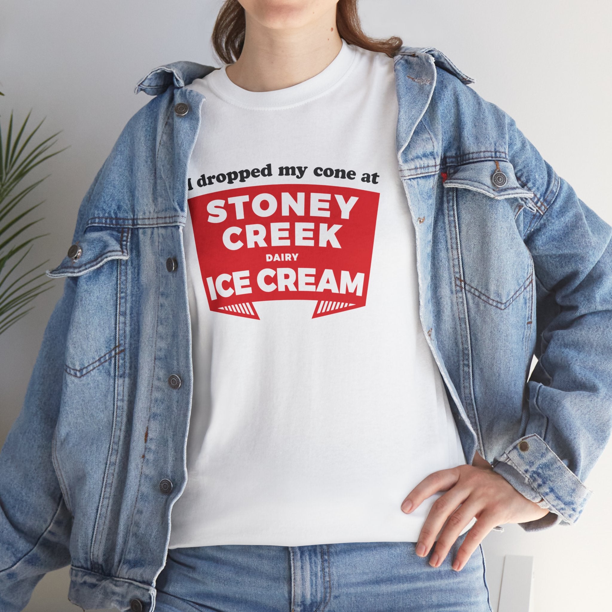 Stoney Creek Dairy Dropped Cone Classic White Tee