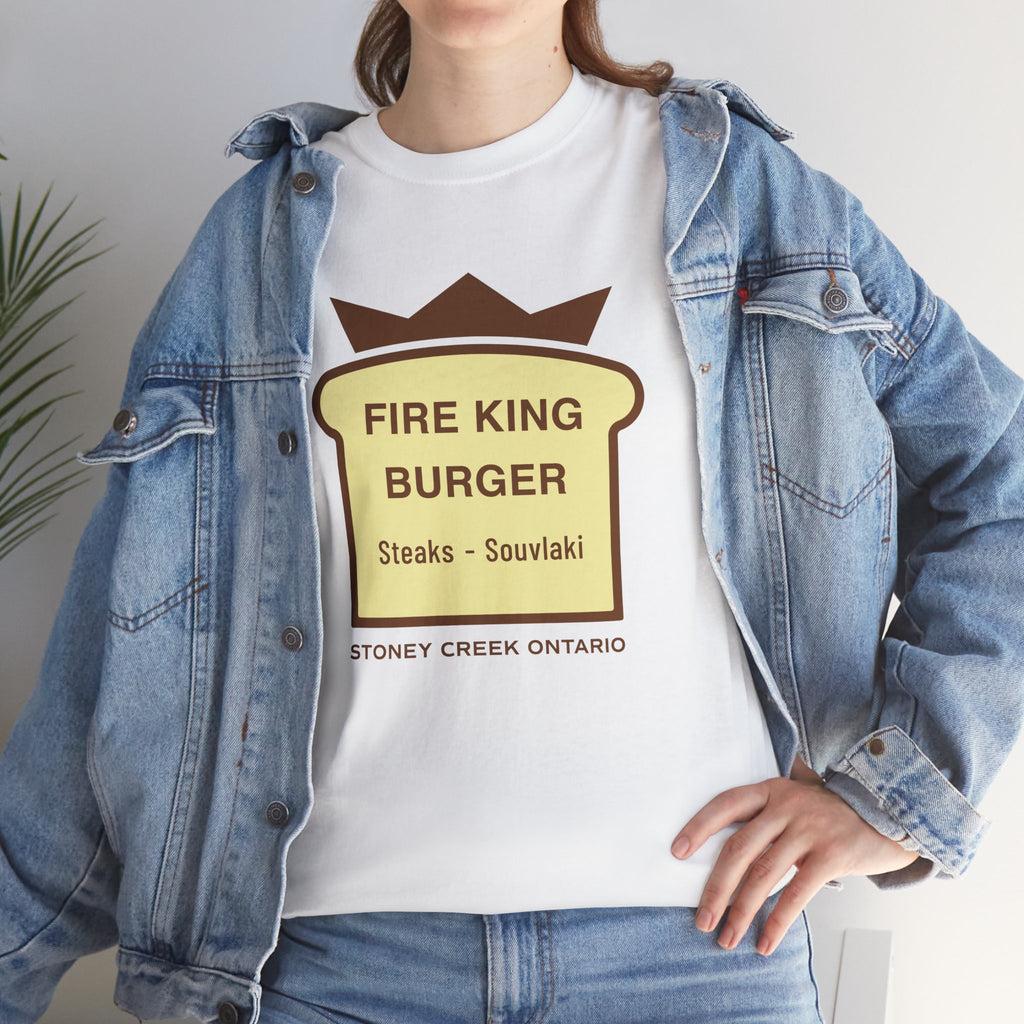 Fire King Burger Classic White Tee