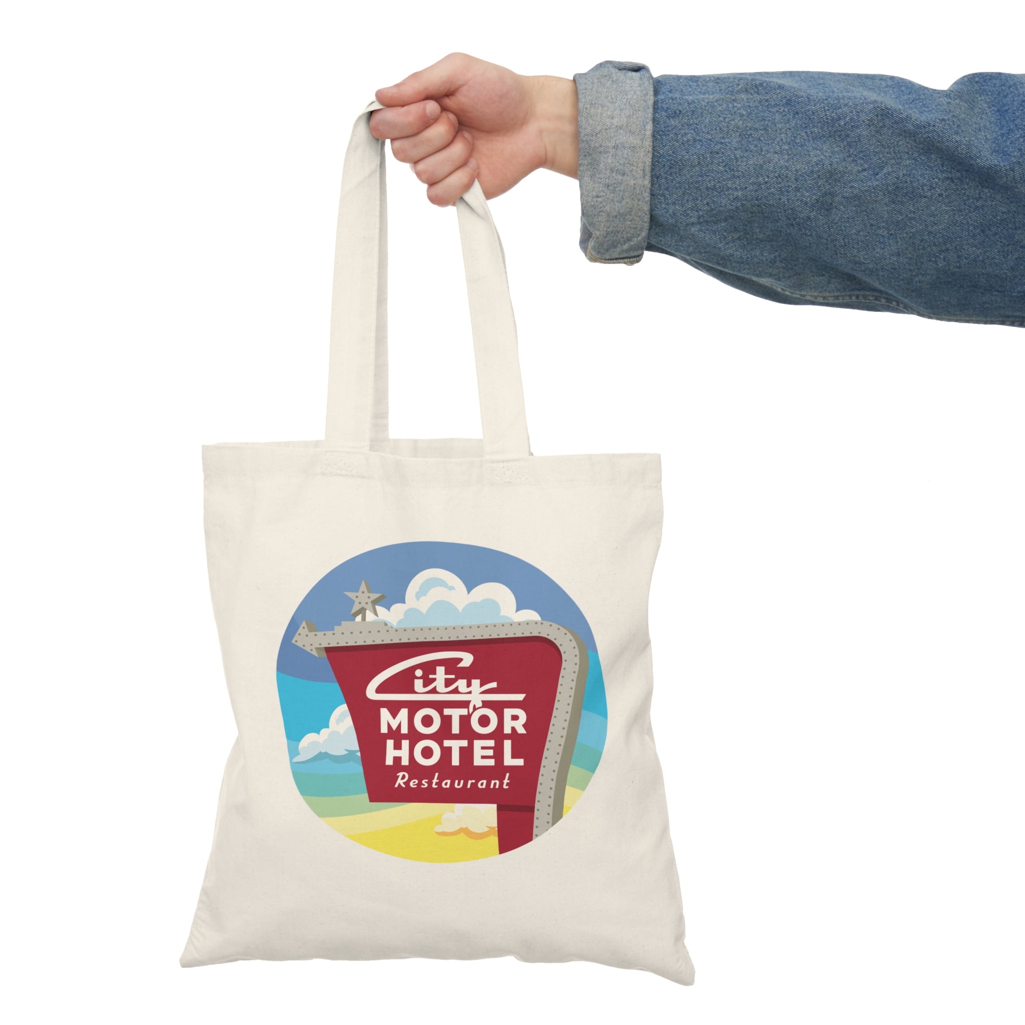 City Motor Sunset Natural Tote Bag