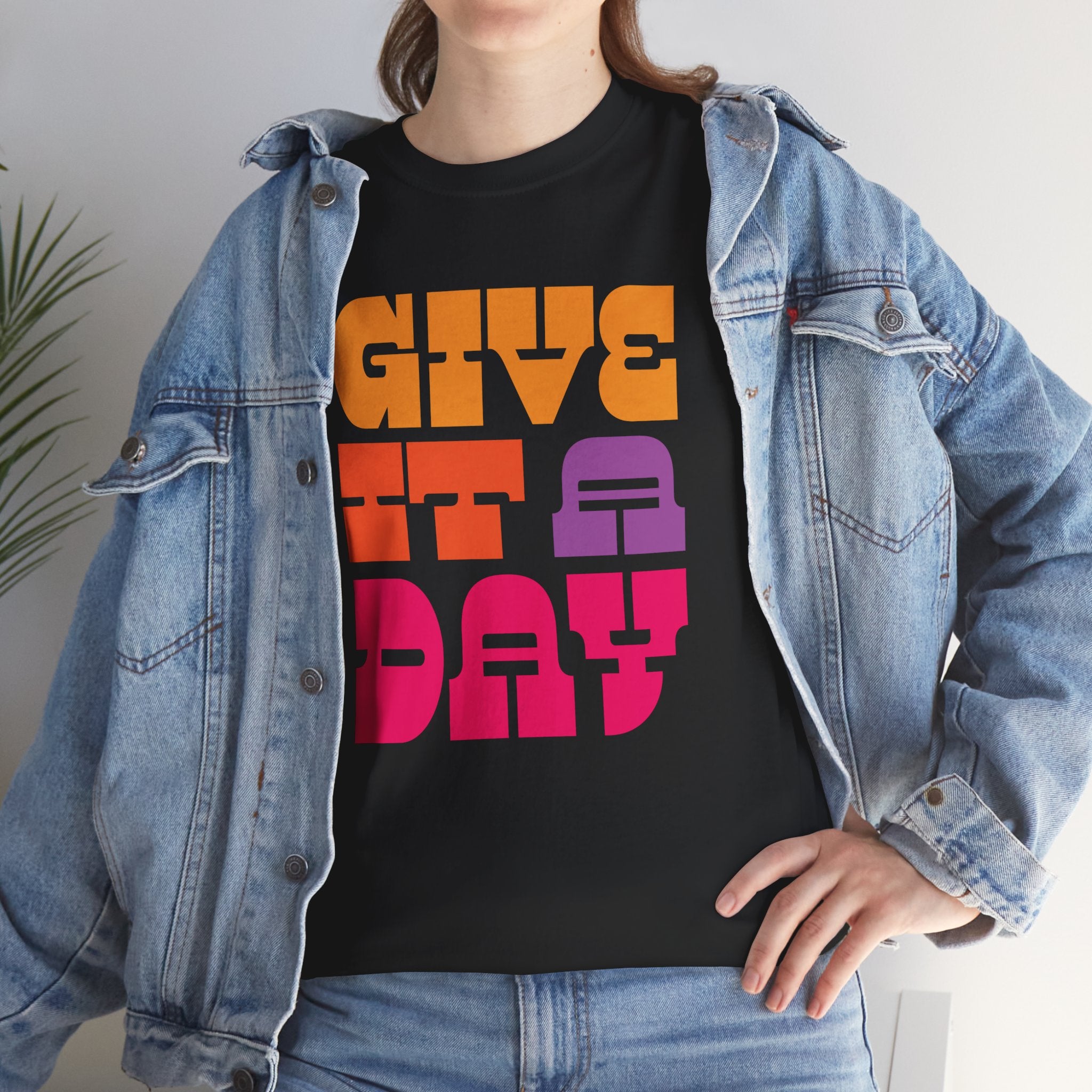 Give It A Day Black Tee