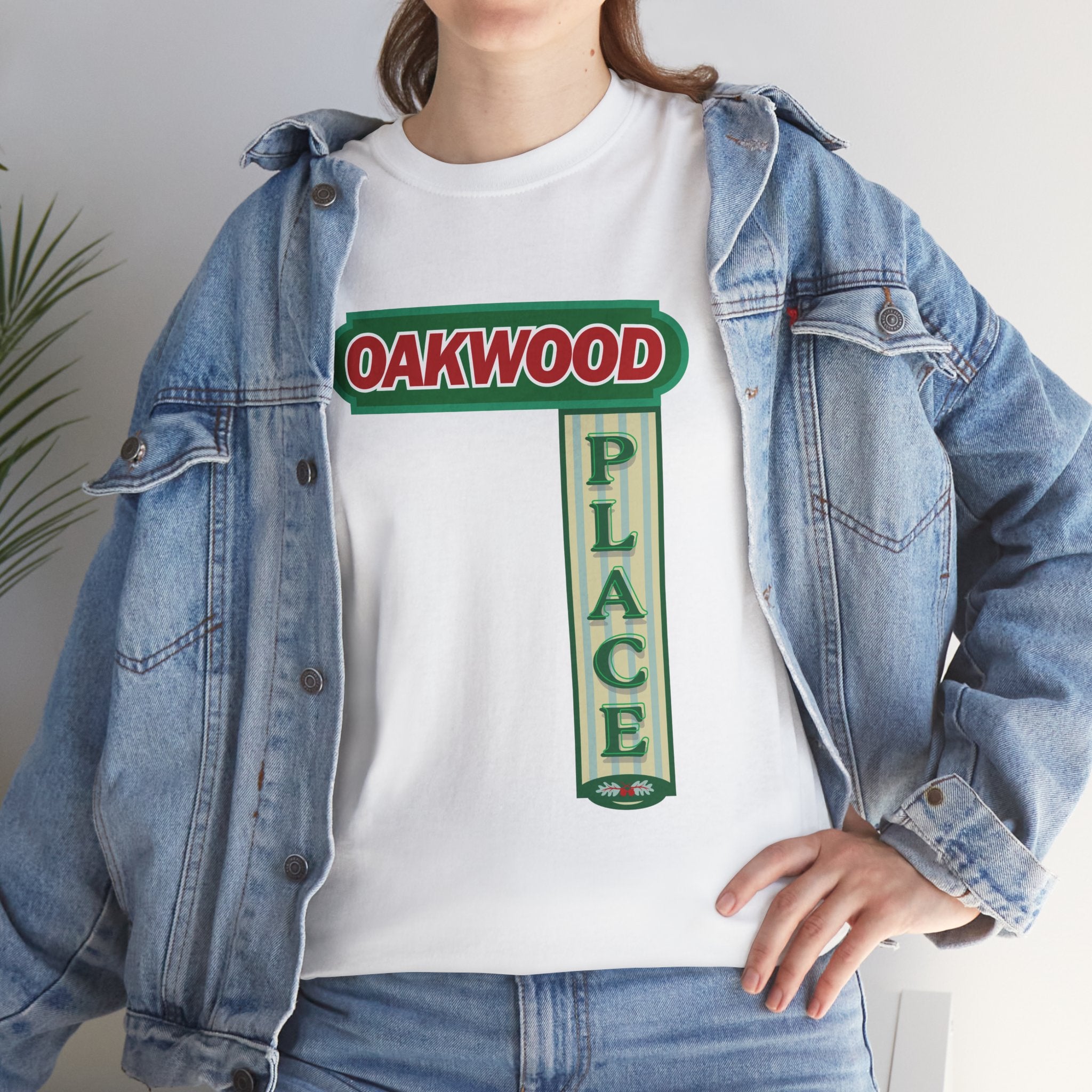 Oakwood Place Sign White Tee