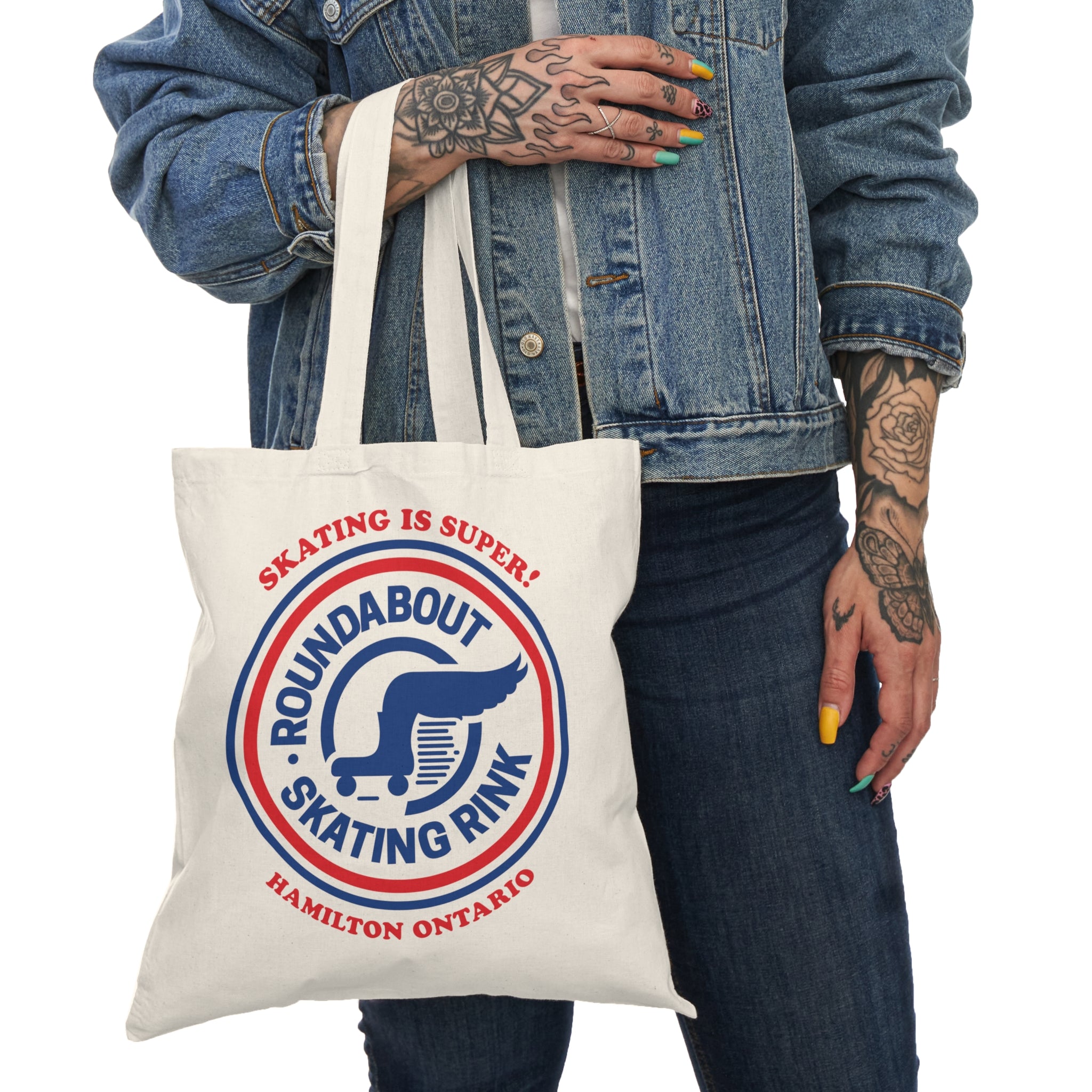Roundabout Skating Rink Natural Tote Bag