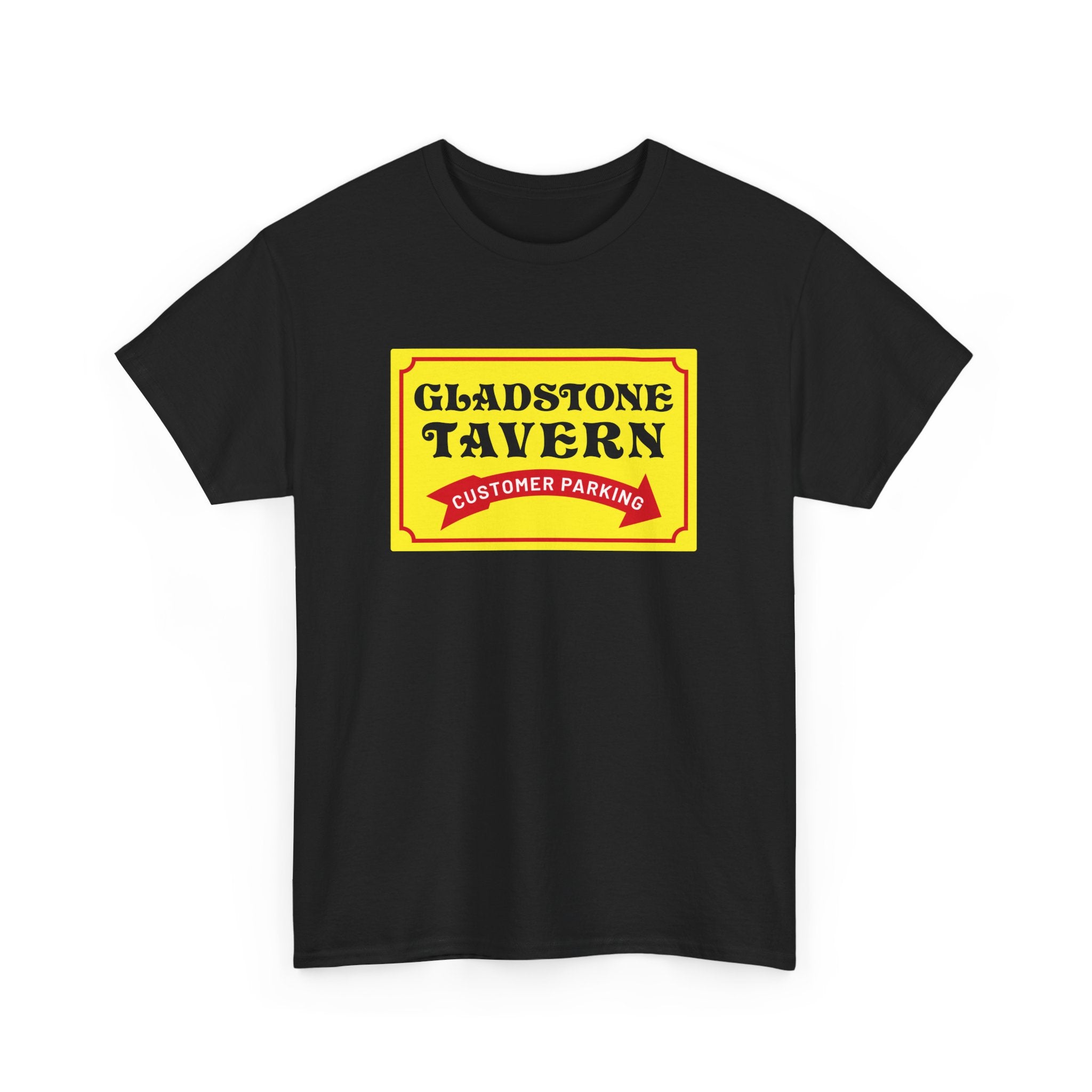 Gladstone Tavern Customer Parking Sign Black Tee