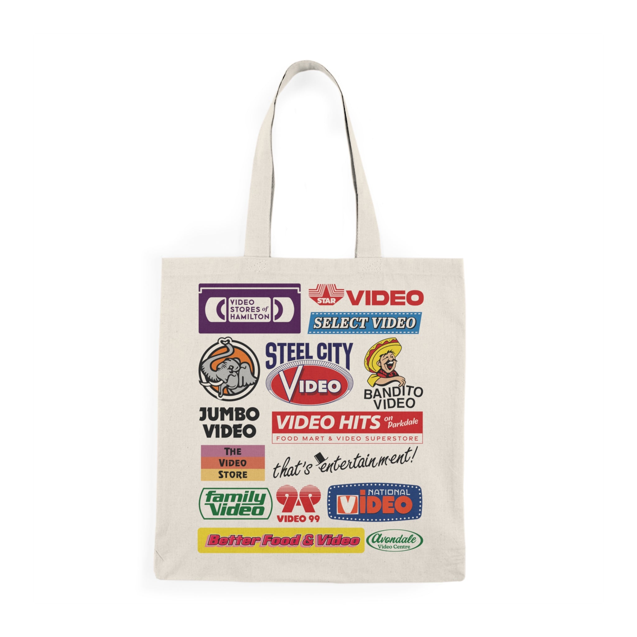 Video Stores of Hamilton Natural Tote Bag