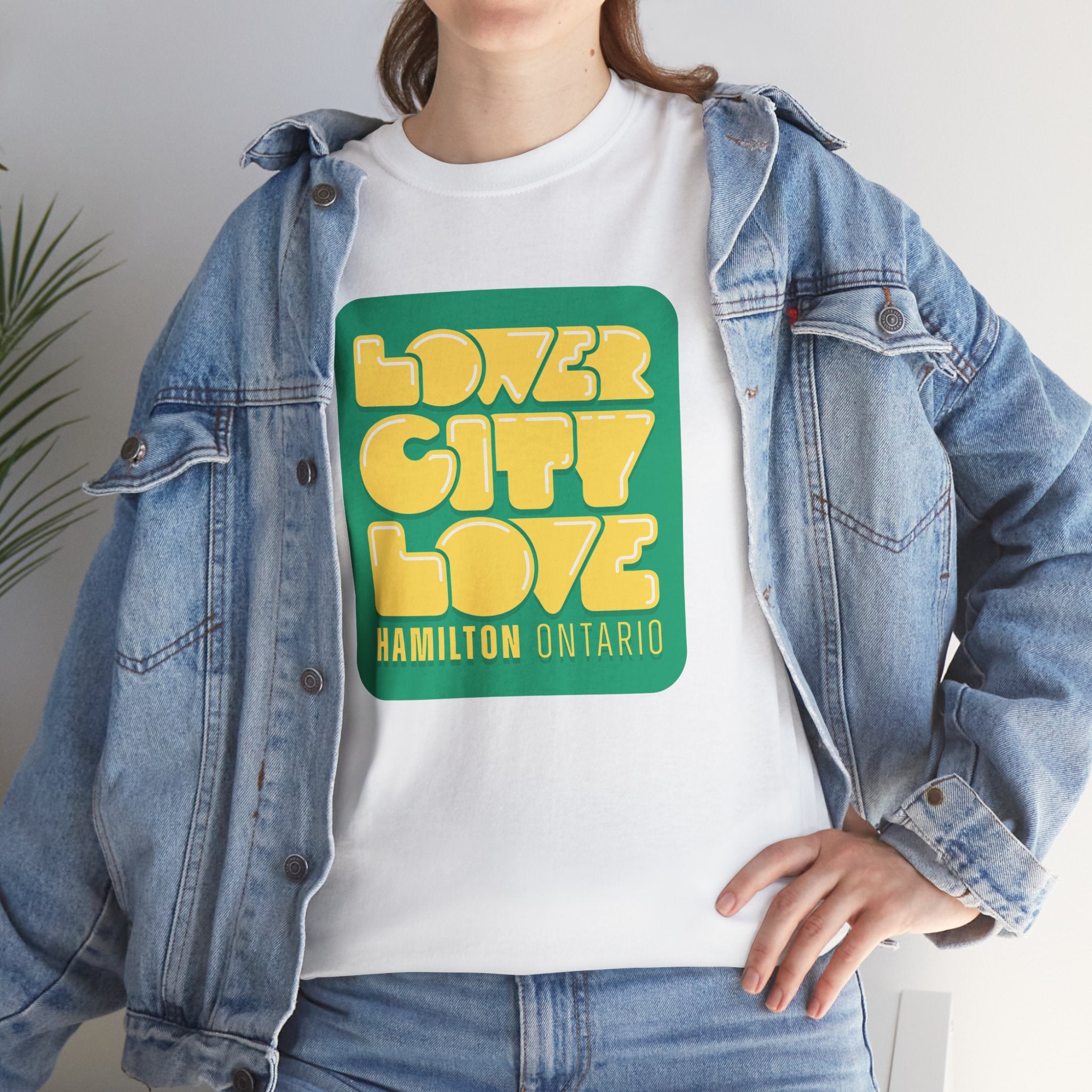 Lower City Love Badge White Tee