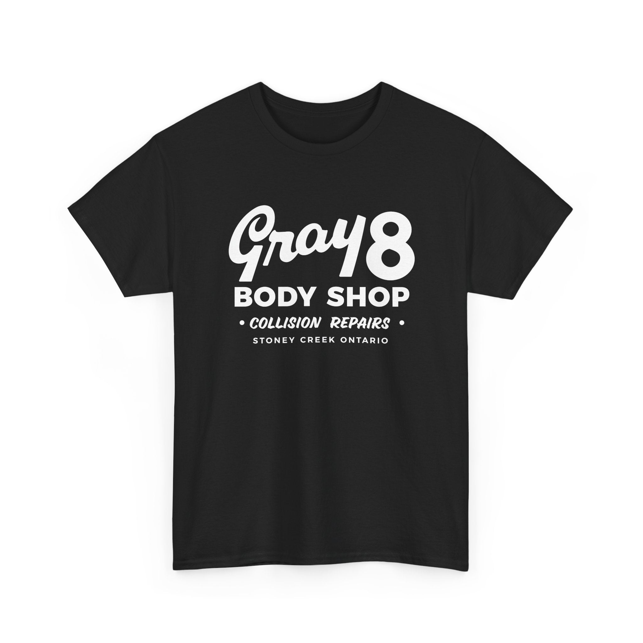 Gray 8 Body Shop Classic Black Tee