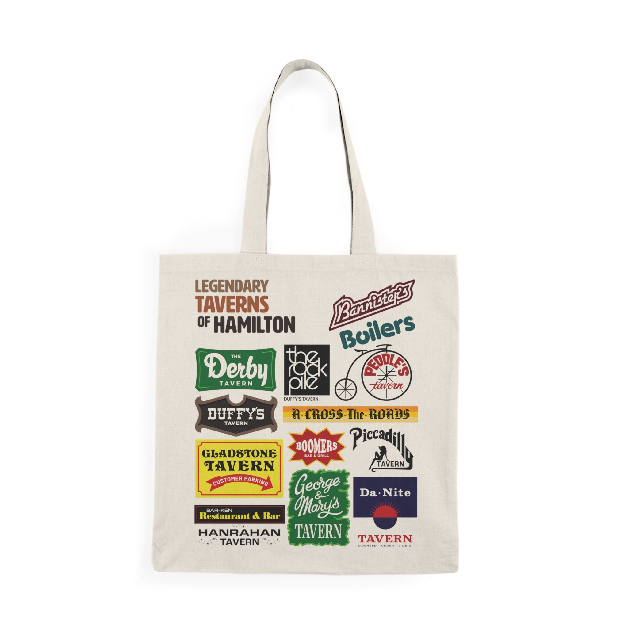 Legendary Taverns of Hamilton Natural Tote Bag