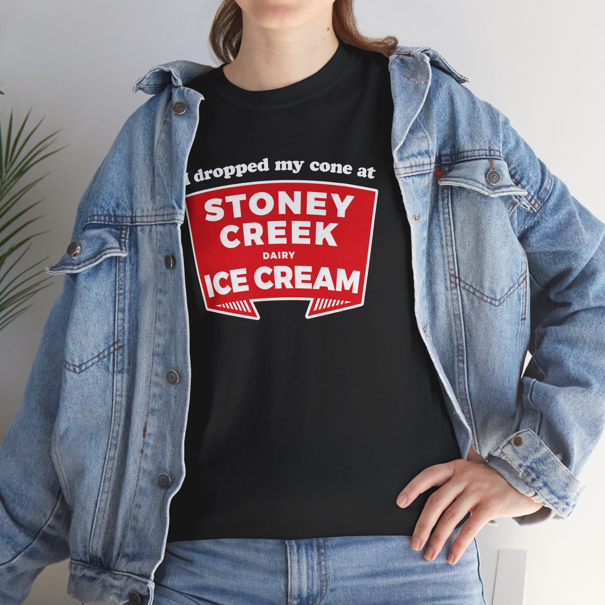 Stoney Creek Dairy Dropped Cone Classic Black Tee