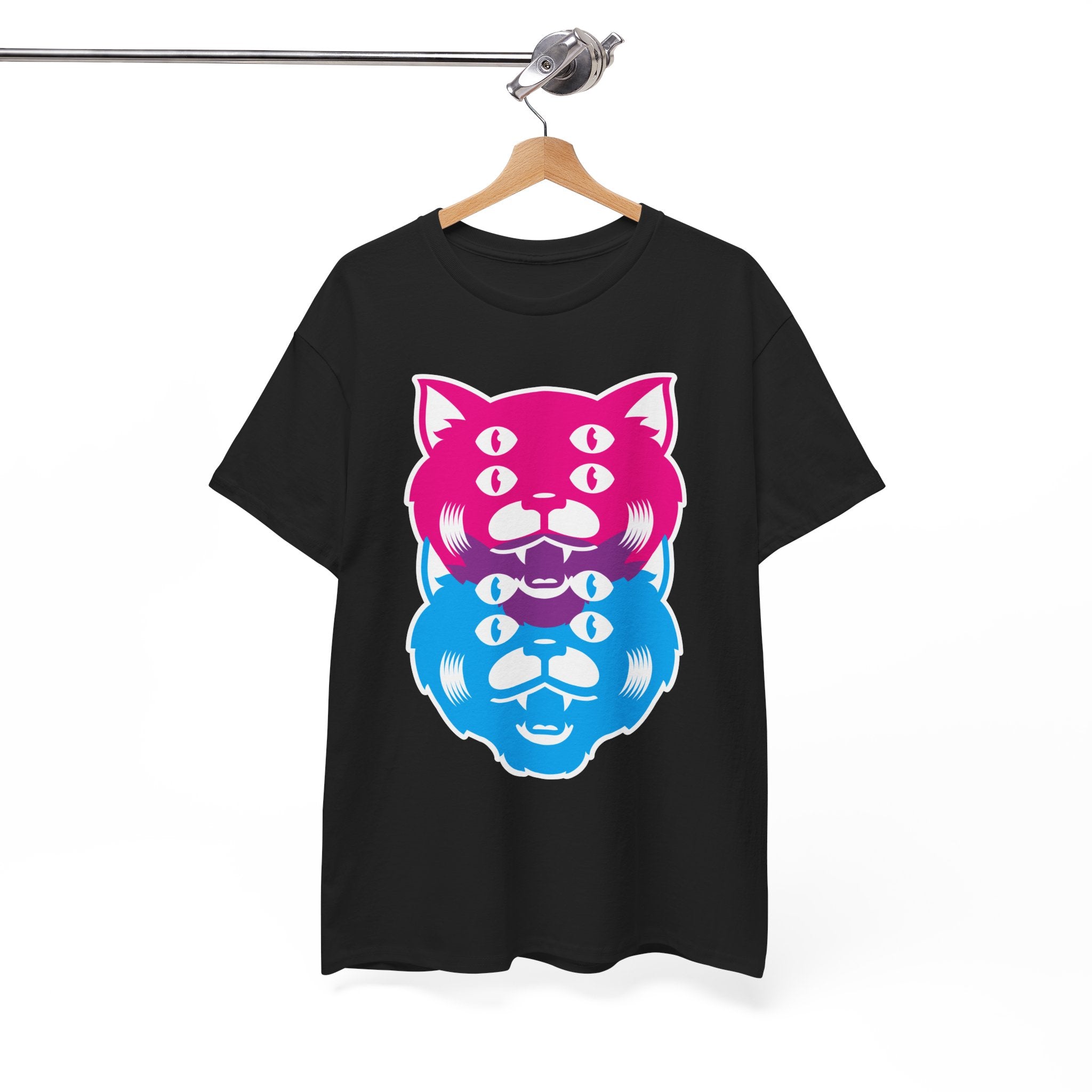 Two Cats Black Tee