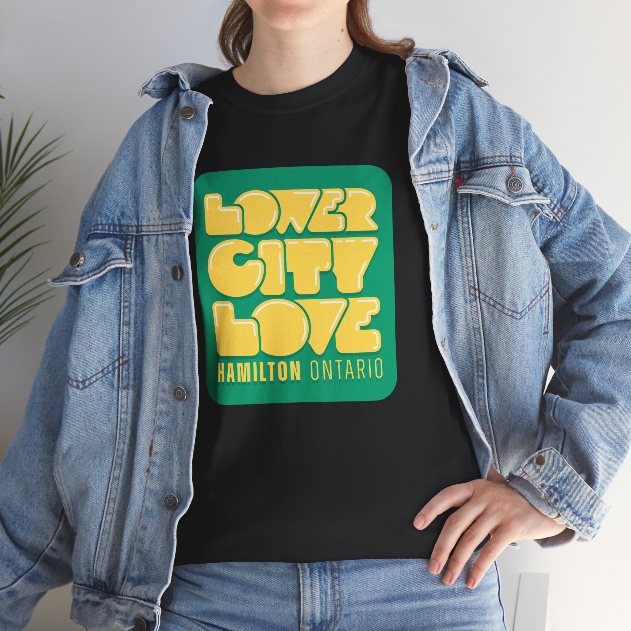 Lower City Love Badge Black Tee