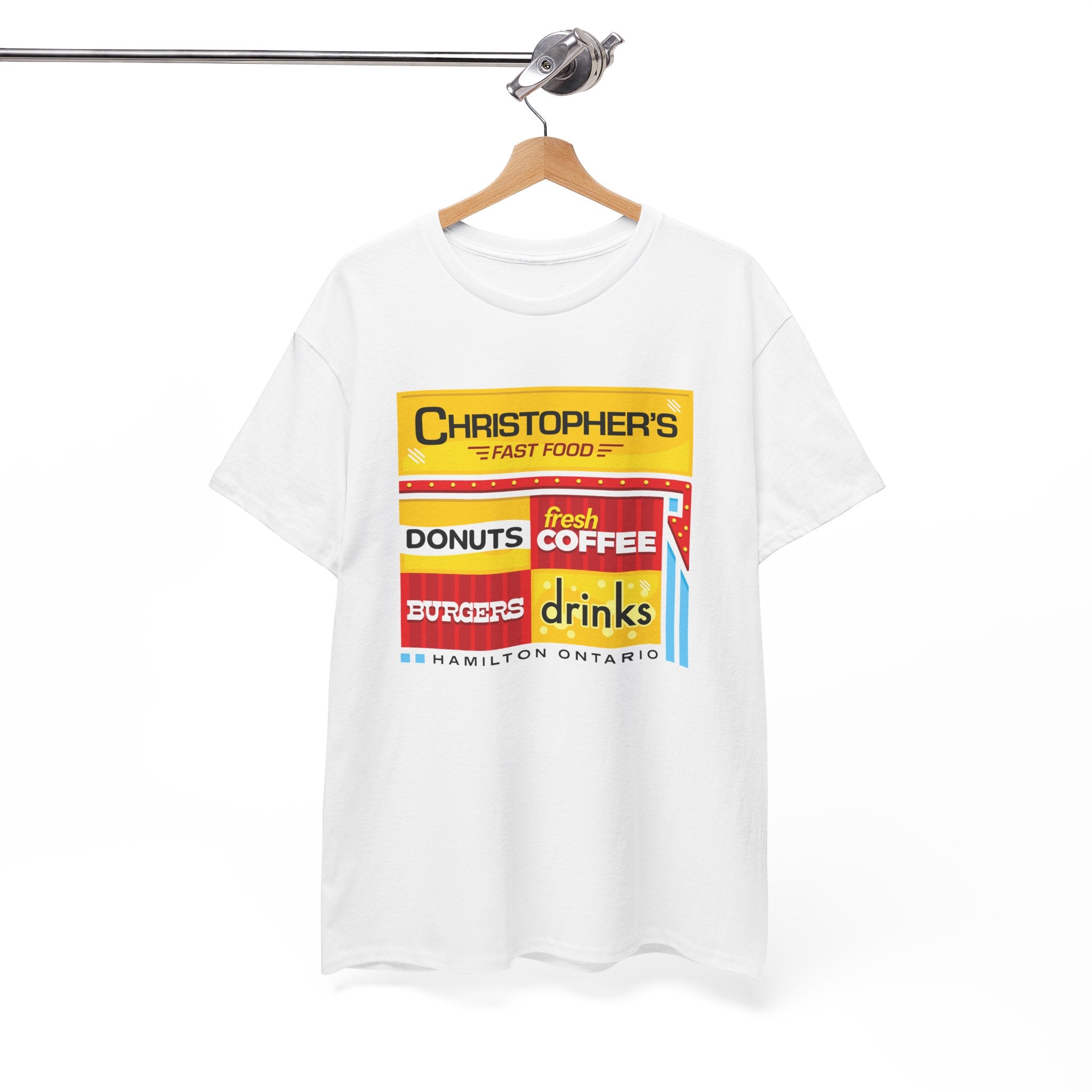 Christopher's Fast Food Classic White Tee
