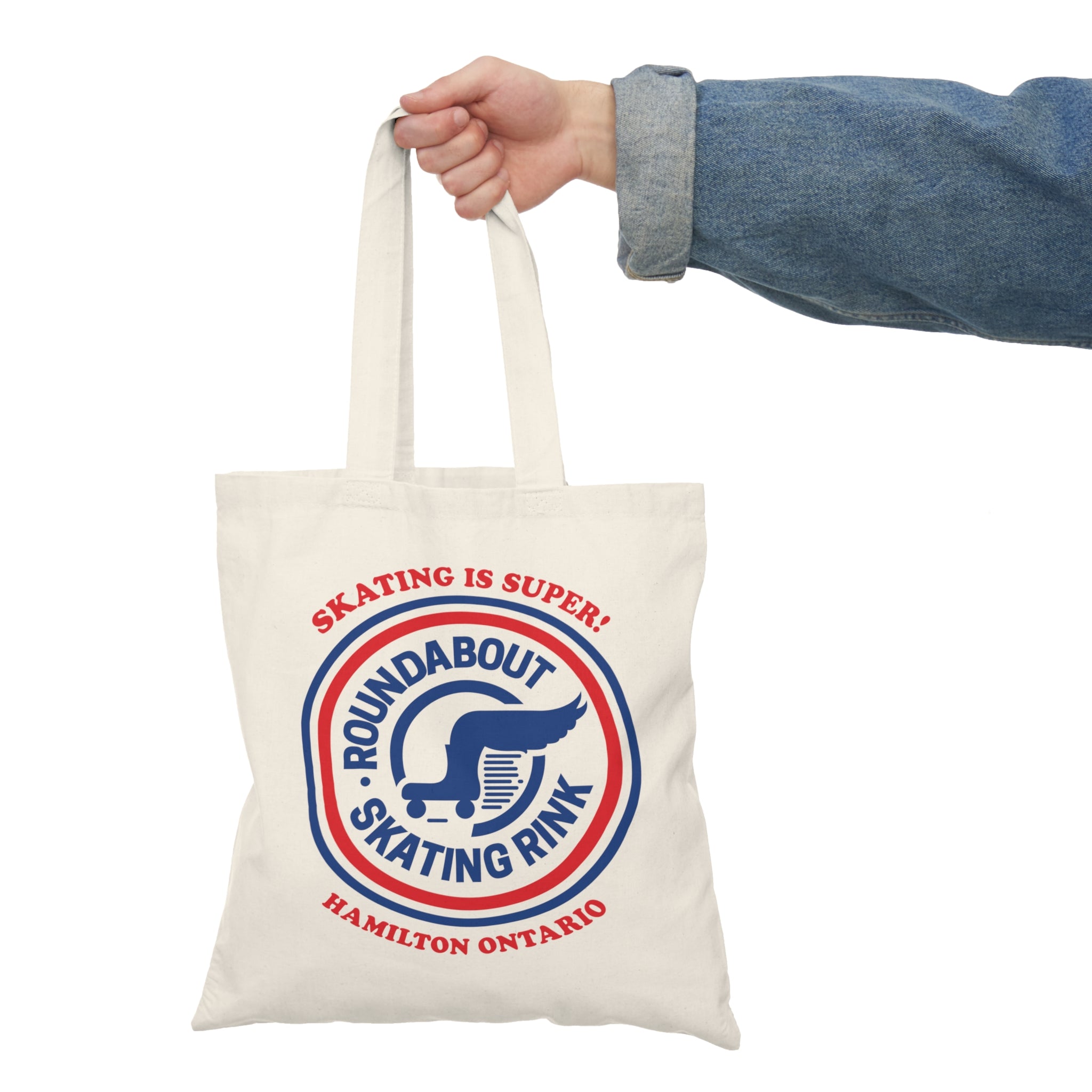 Roundabout Skating Rink Natural Tote Bag