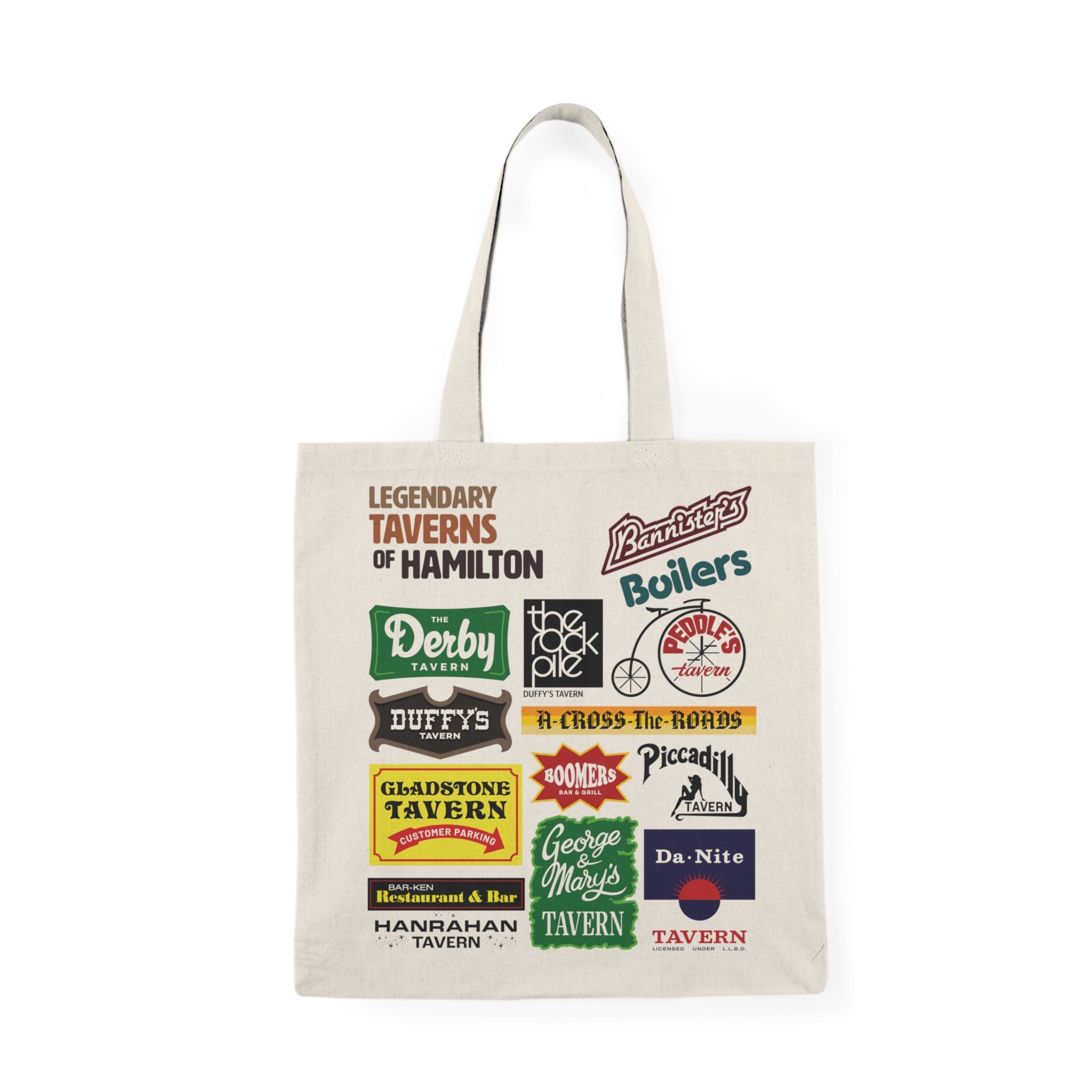 Legendary Taverns of Hamilton Natural Tote Bag