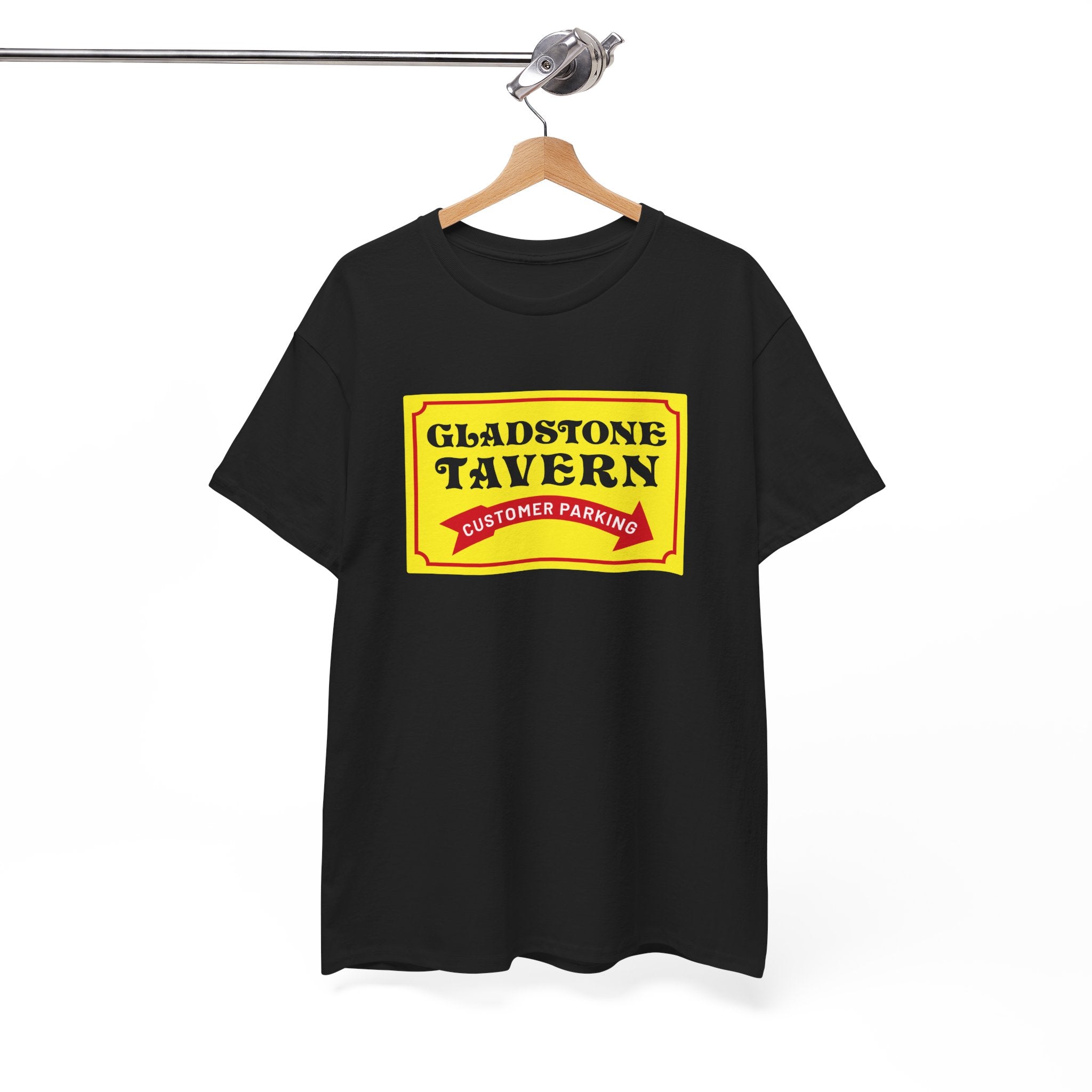 Gladstone Tavern Customer Parking Sign Black Tee