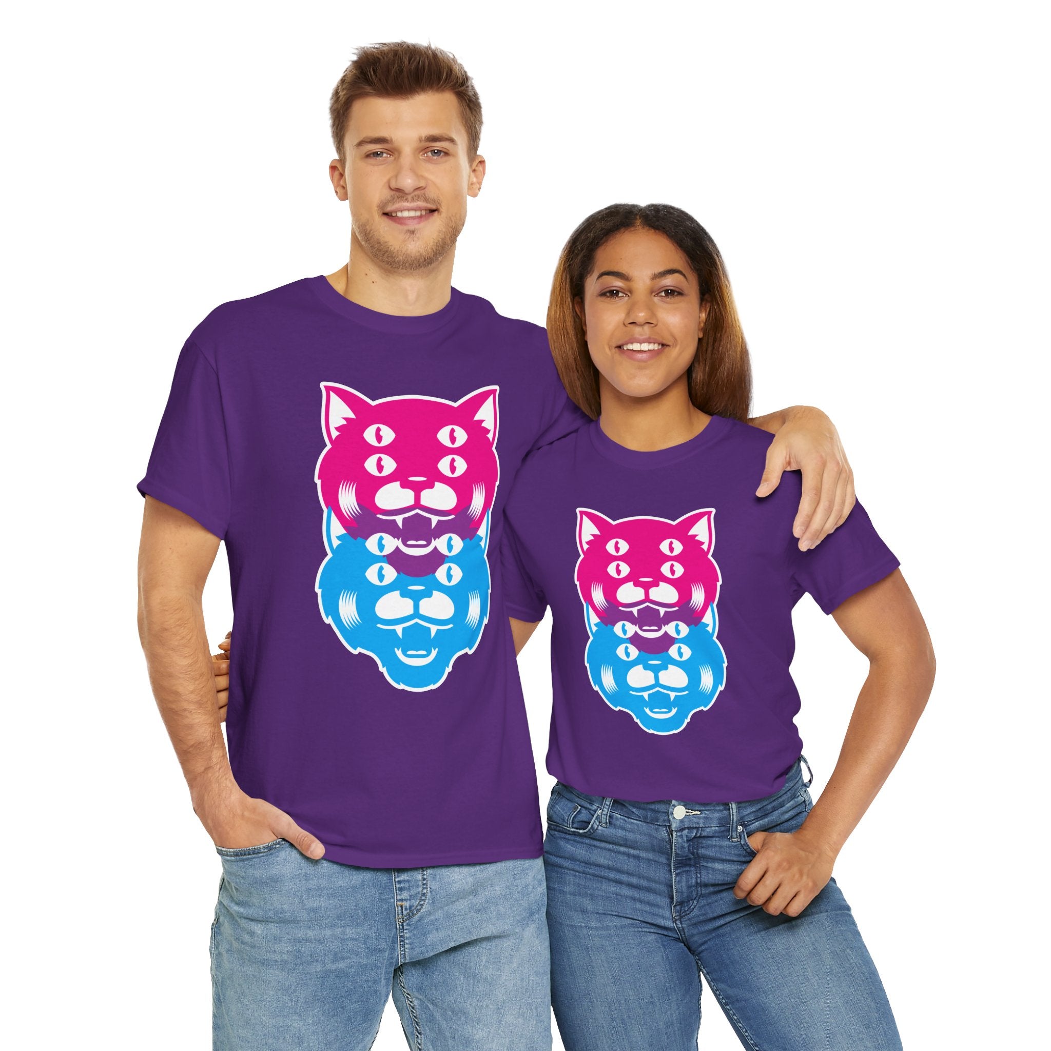 Two Cats Daisy Purple Tee
