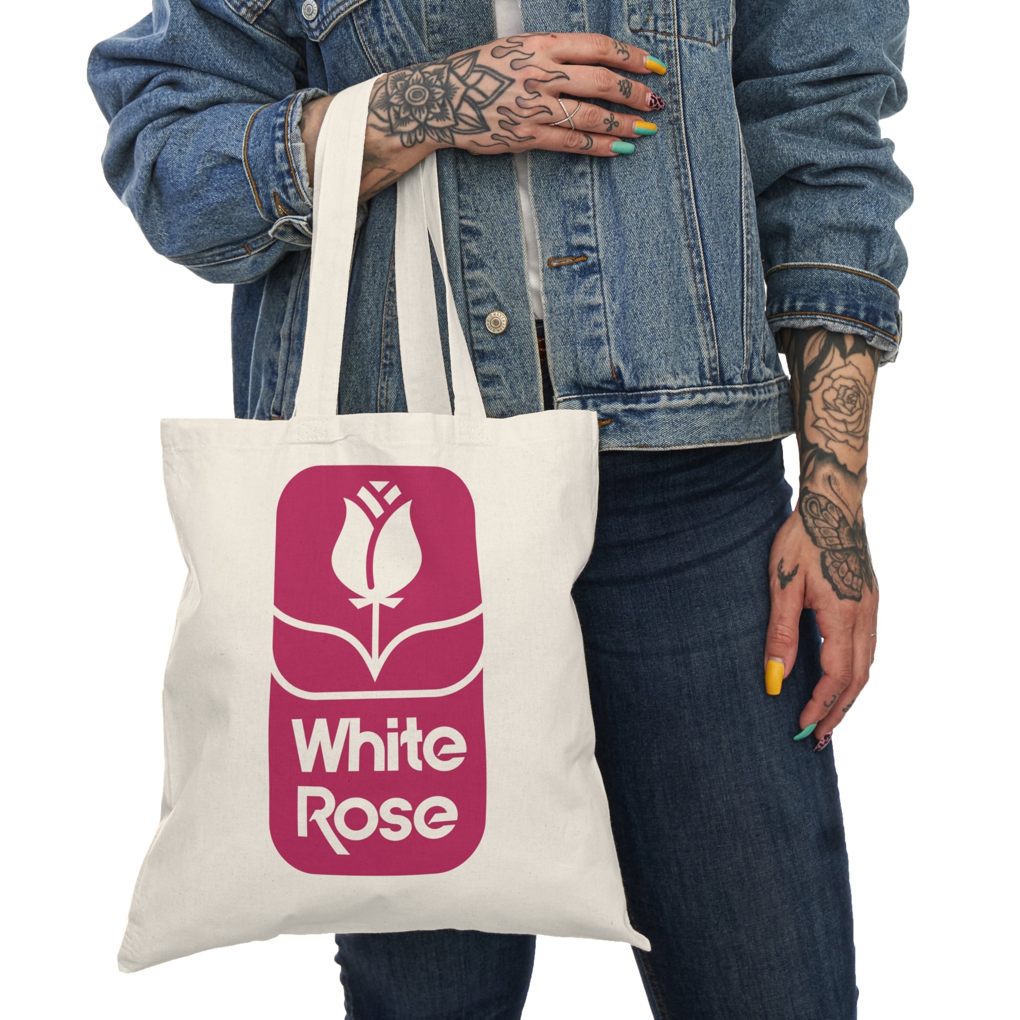 White Rose Craft Market Natural Tote Bag