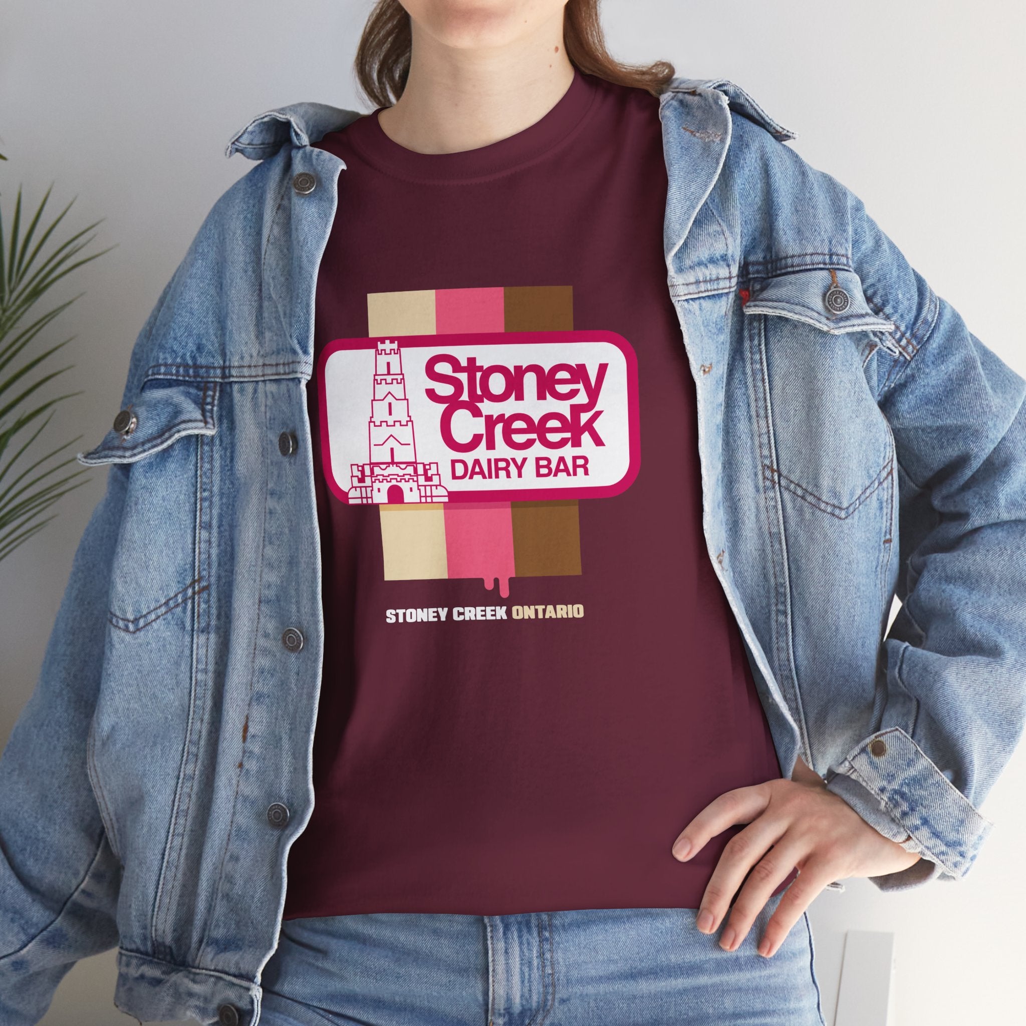 Stoney Creek Dairy Bar Neapolitan Maroon Tee