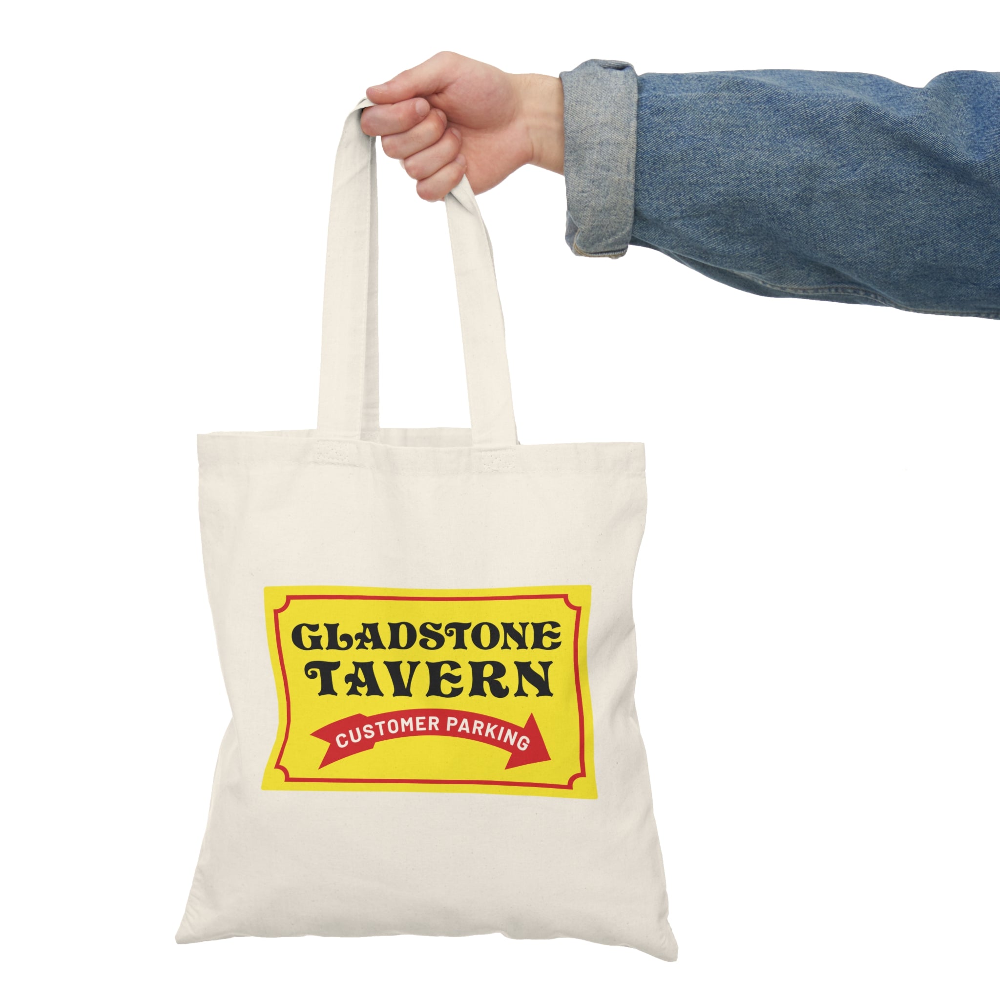 Gladstone Tavern Customer Parking Sign Natural Tote Bag
