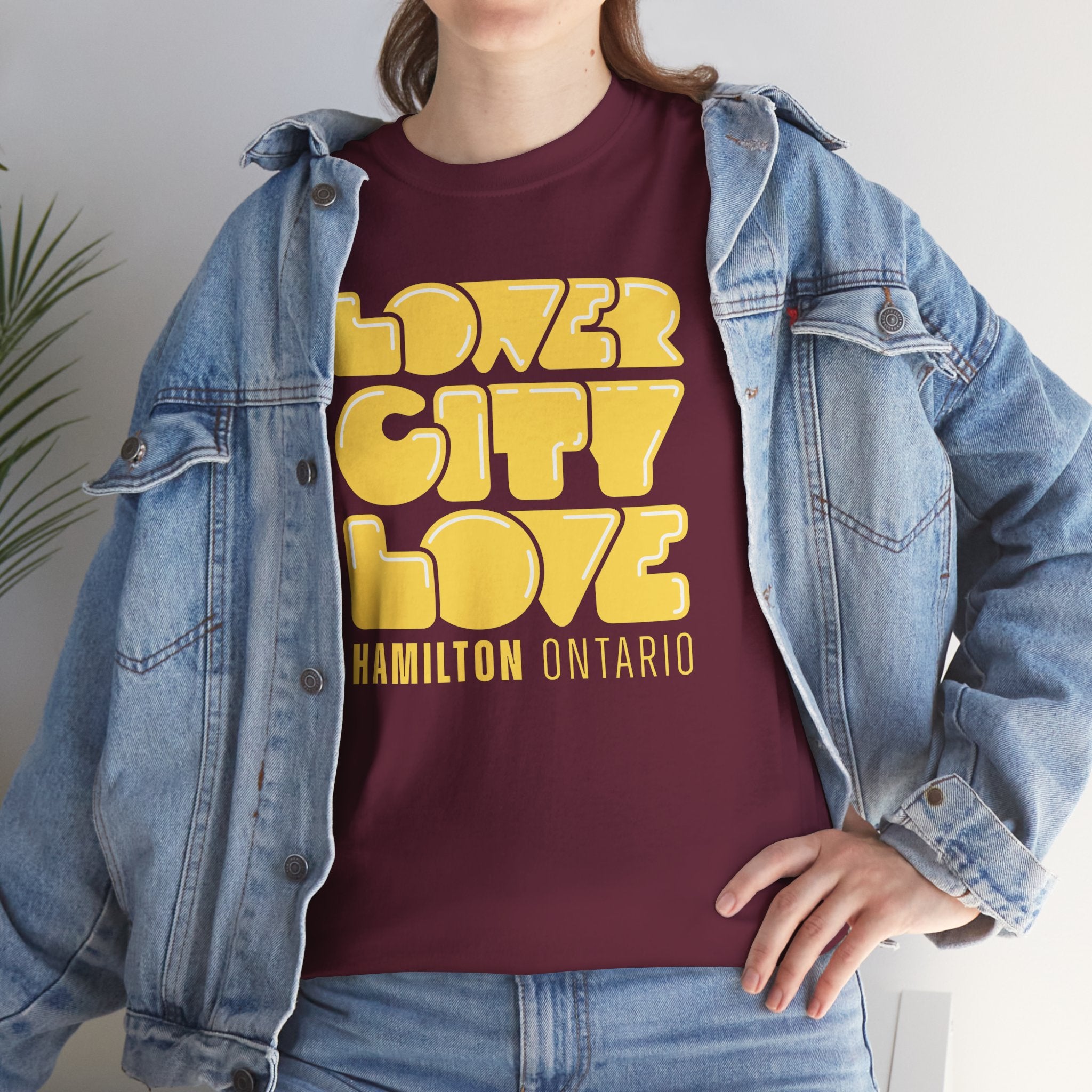 Lower City Love Maroon Tee