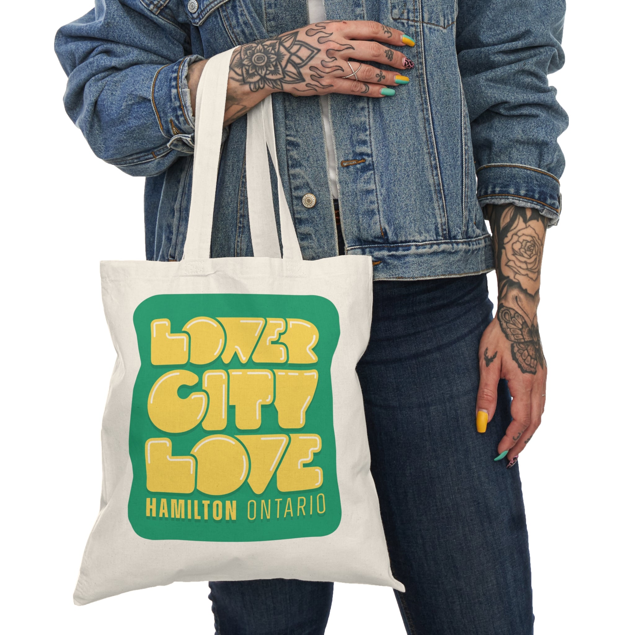 Lower City Love Natural Tote Bag