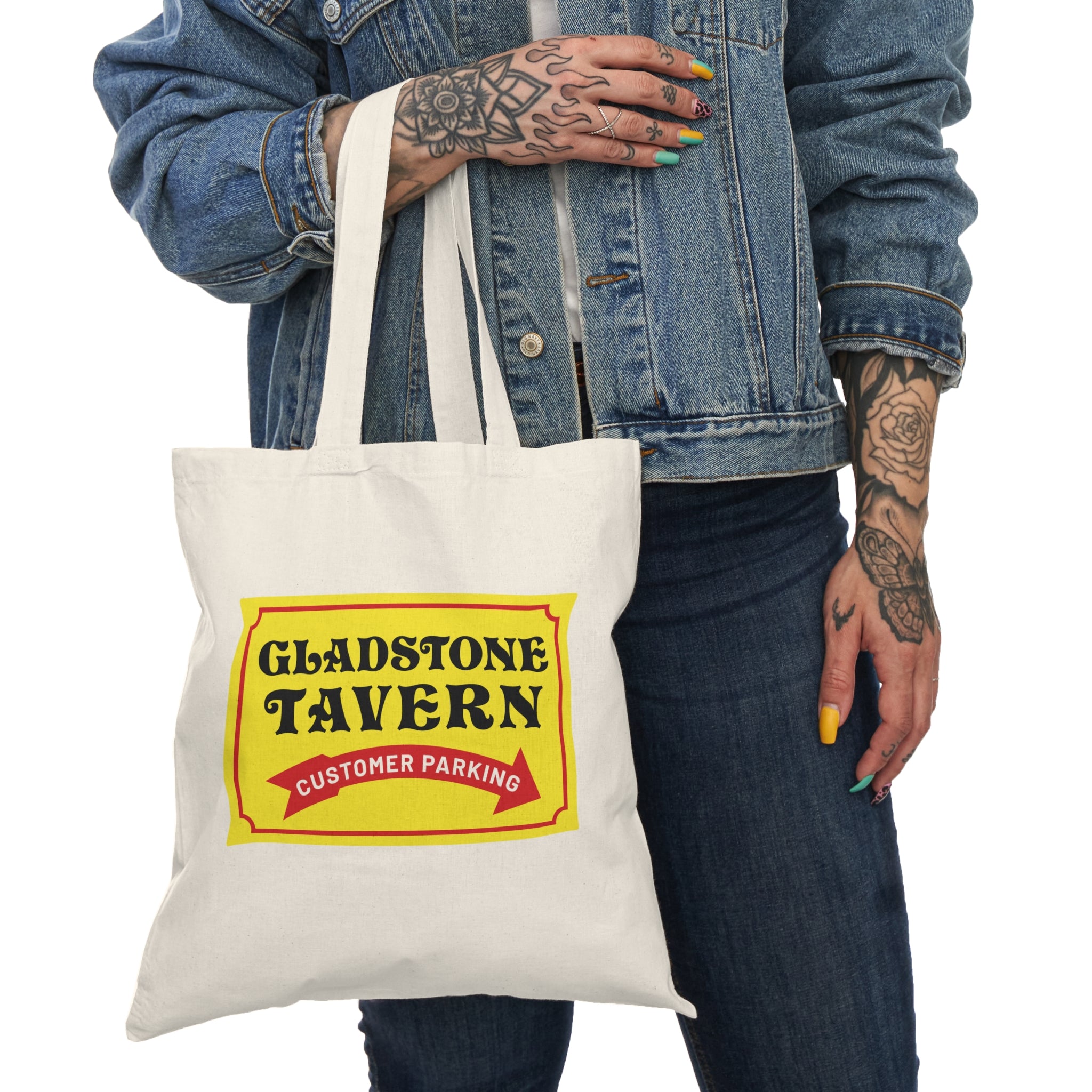 Gladstone Tavern Customer Parking Sign Natural Tote Bag