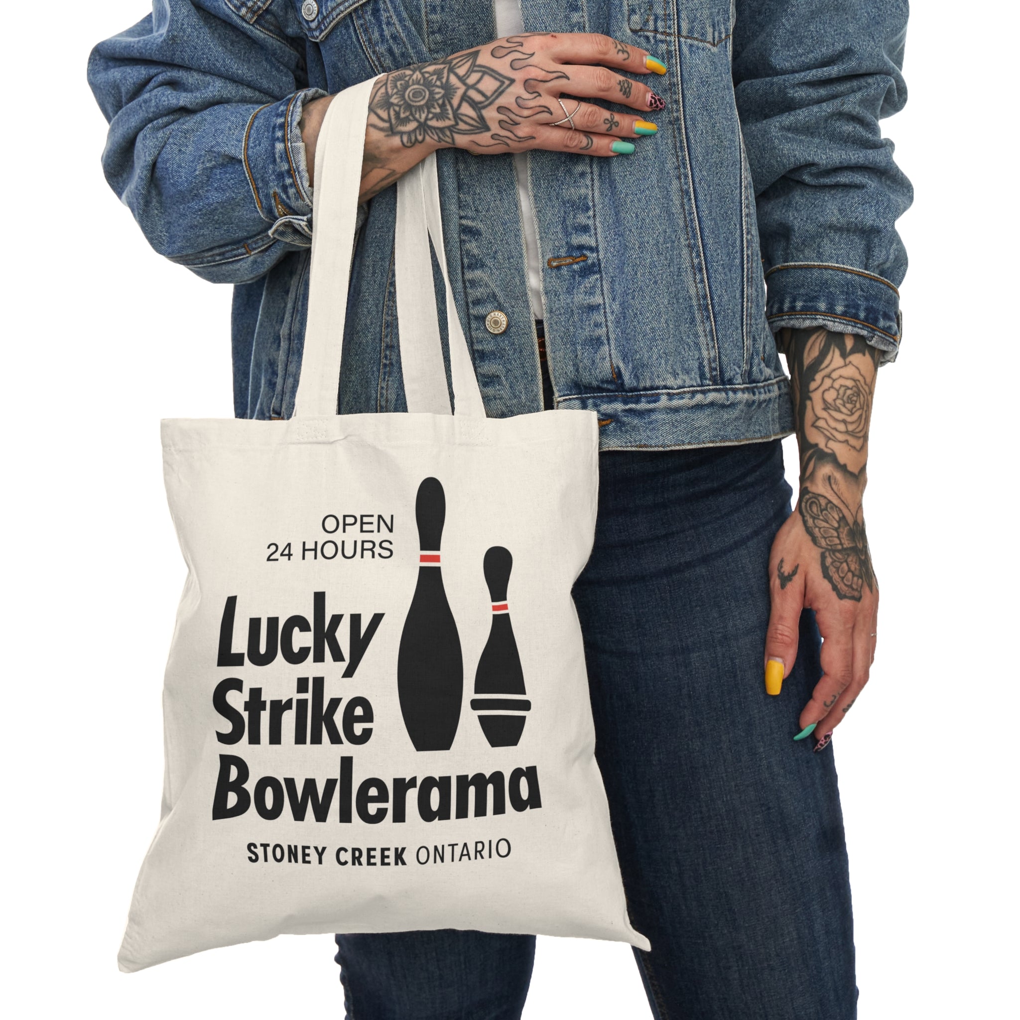 Lucky Strike Bowlerama Natural Tote Bag