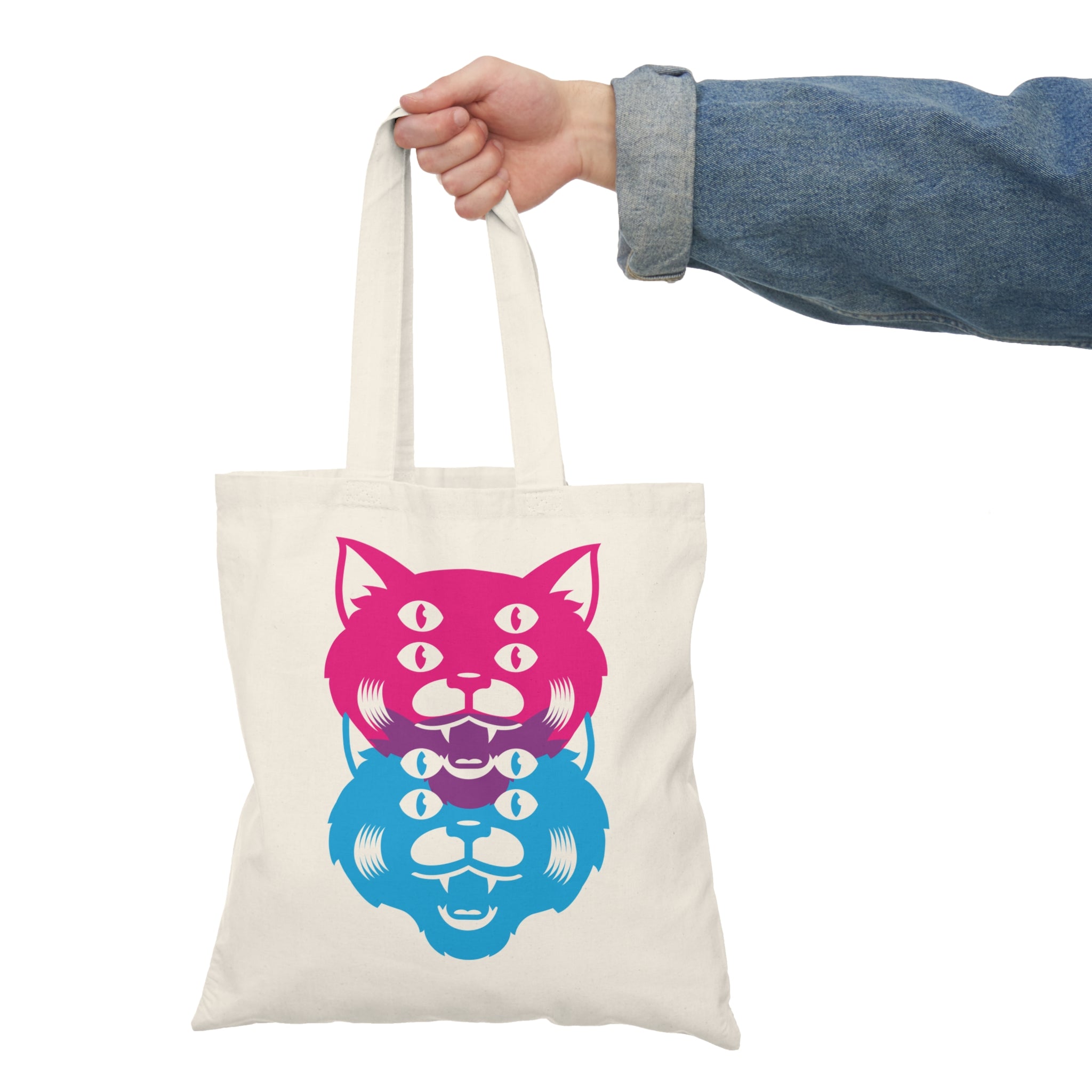 Two Cats Natural Tote Bag