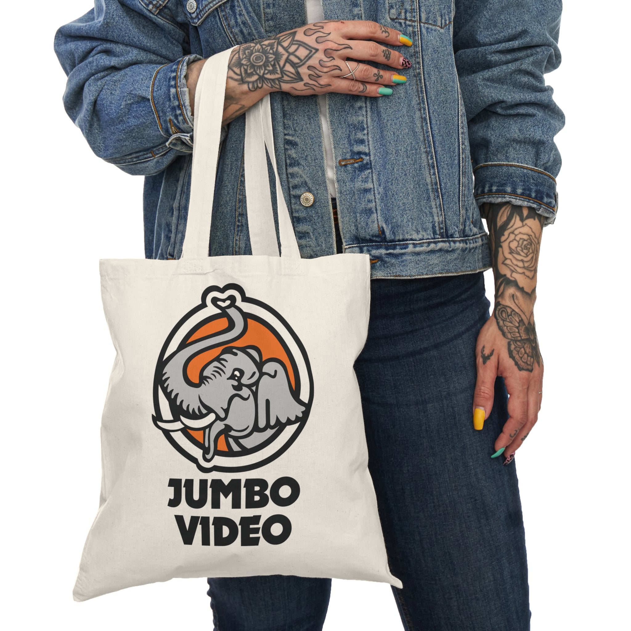 Jumbo Video Natural Tote Bag