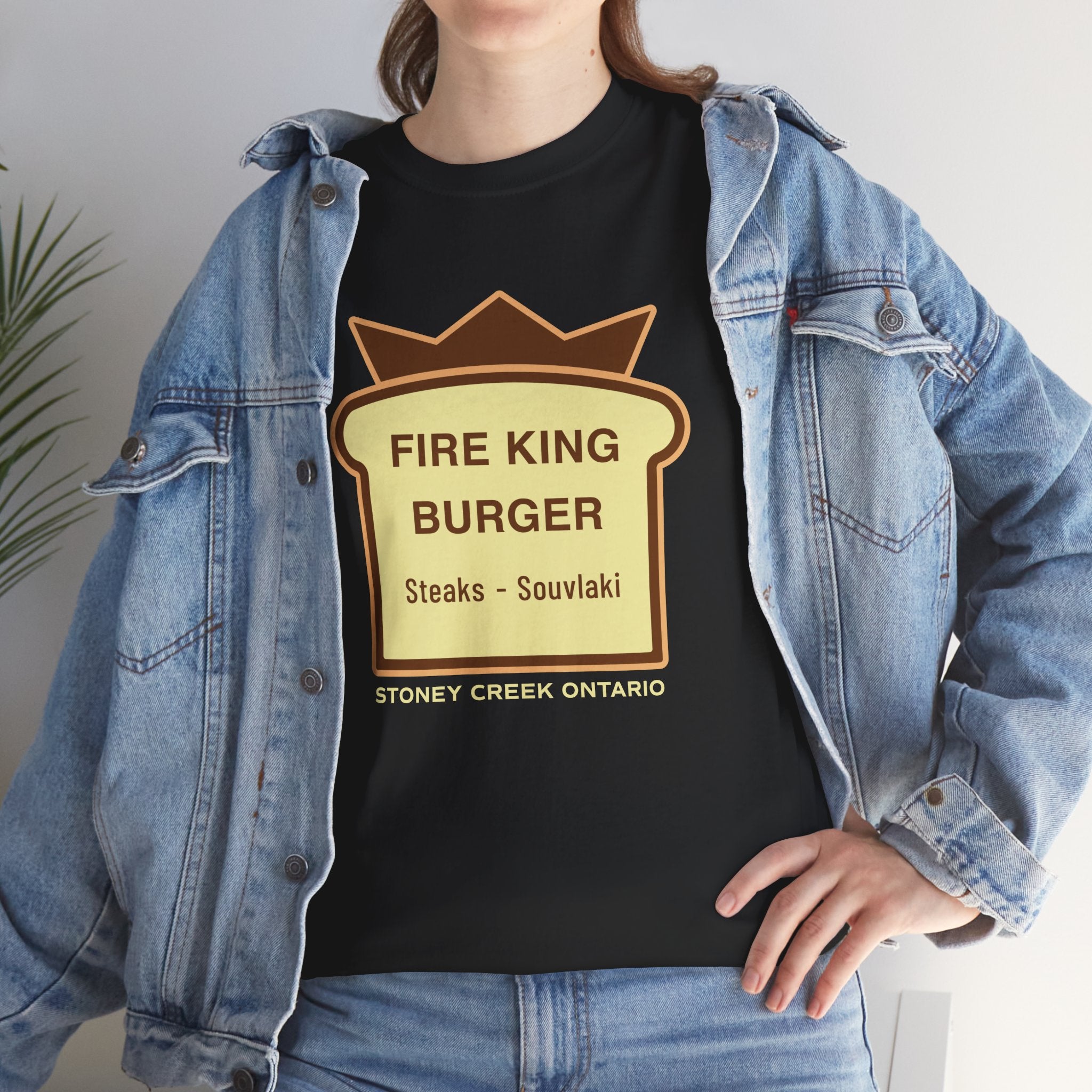 Fire King Burger Black Tee
