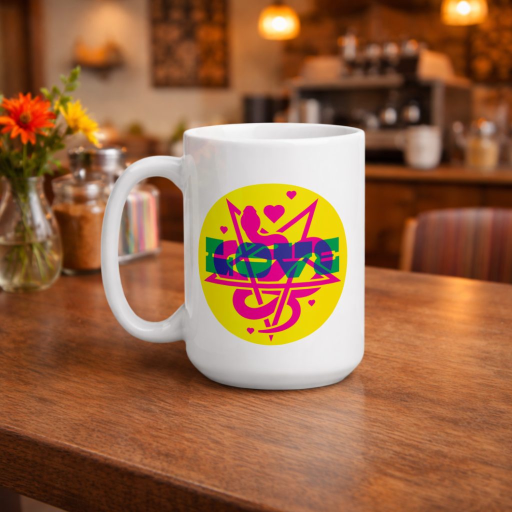 Love Pentagram Snake - One of a Kind Mug